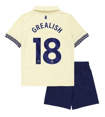 Everton Jack Grealish #18 Replika Bortatröja Barn 2025-26 Kortärmad (+ Korta byxor)